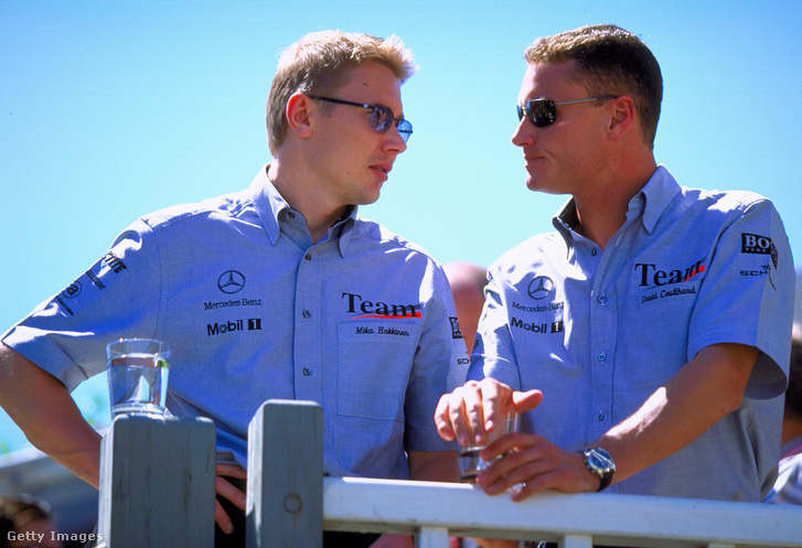 Mika Häkkinen és David Coulthard 2001. március 1-jén