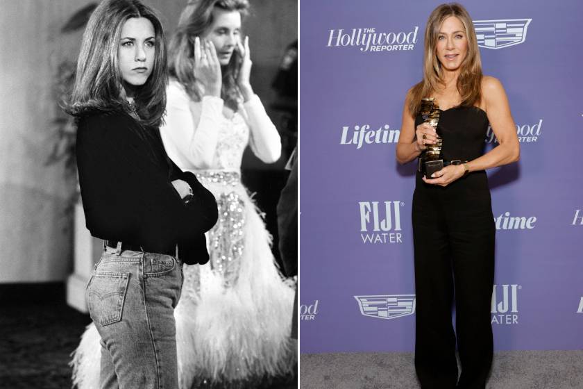1993-as és 2021-es kép Jennifer Anistonról - alakja szinte nem is változott az évek múlásával.