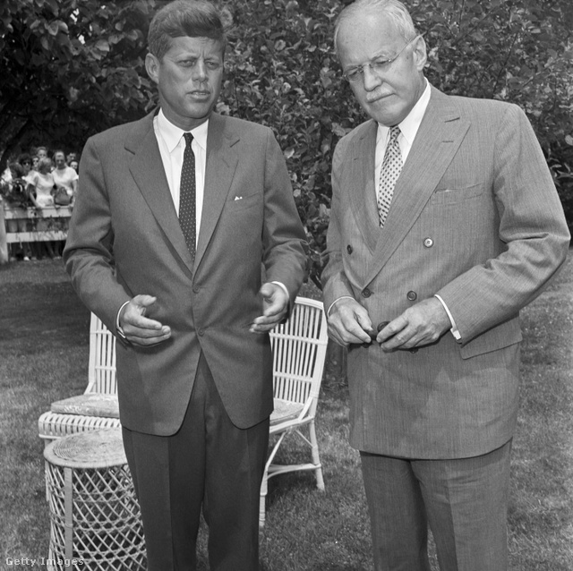 Allen Dulles CIA-igazgató John F. Kennedy elnök társaságában