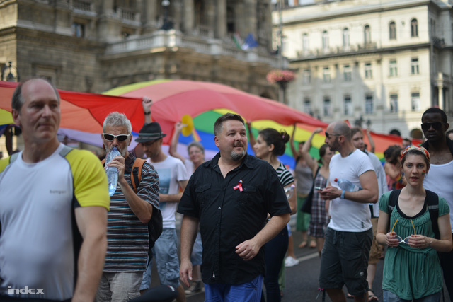 Török Zsolt a Budapest Pride-on