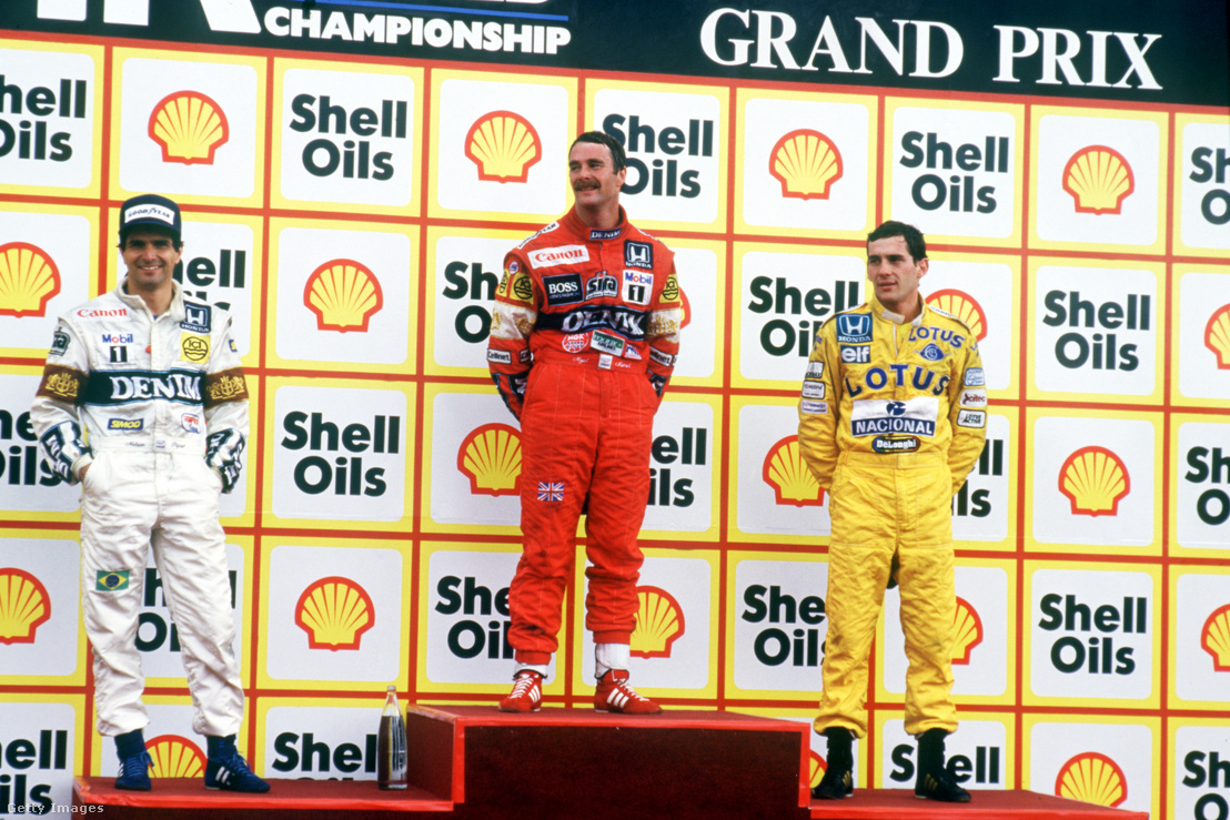 Nelson Piquet, Nigel Mansell és Ayrton Senna