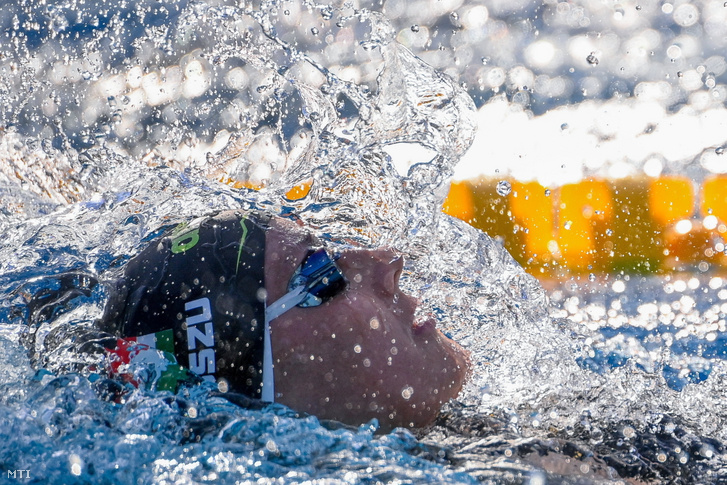 Hosszú Katinka a női 200 méteres vegyesúszás döntőjében a római vizes Európa-bajnokságon a Stadio Del Nuotóban 2022. augusztus 16-án. A magyar versenyző a nyolcadik helyen végzett