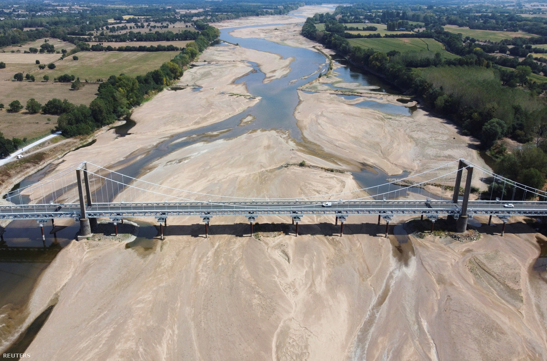 A Loire folyó 2022. augusztus 17-én