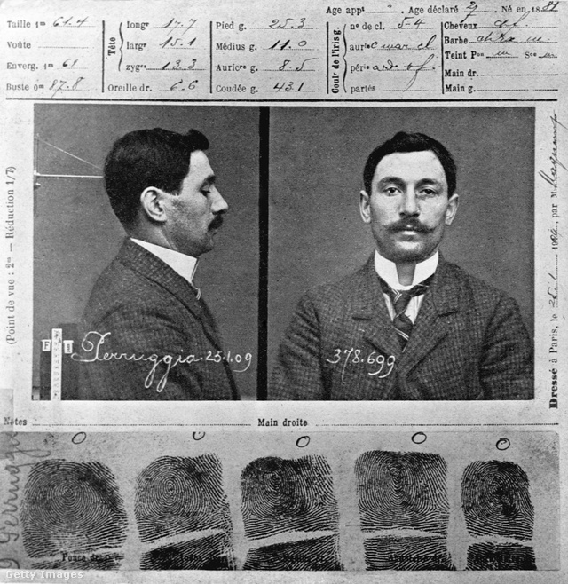 1913. december 11-én délután a rendőrség letartóztatta Peruggiát