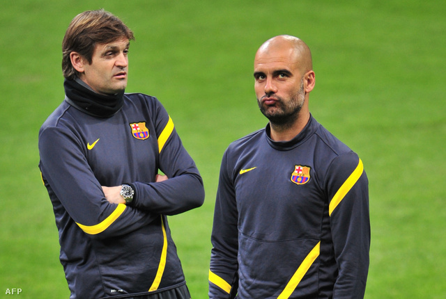 Vilanova és Guardiola, még együtt a Barcában