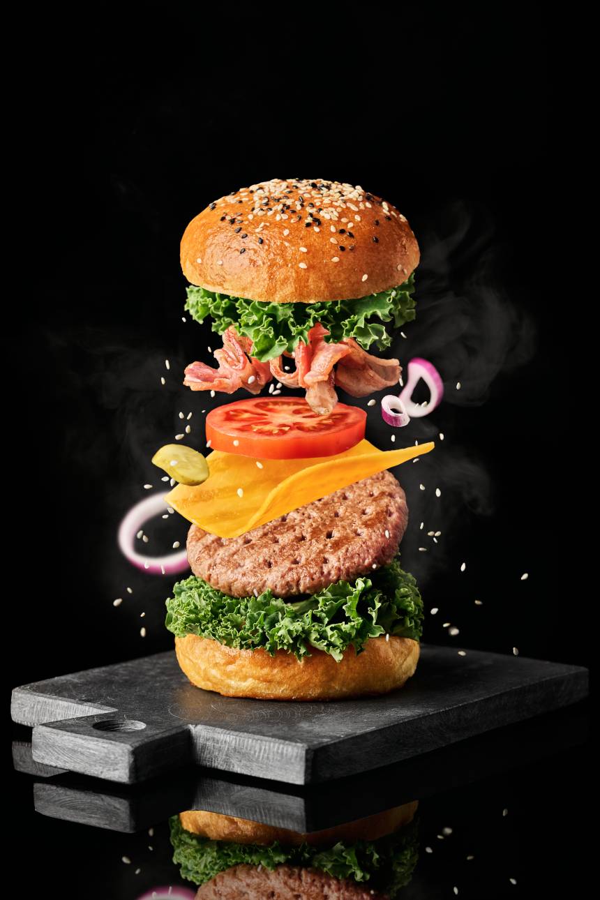 Kajafotozas hamburger szarazjeg