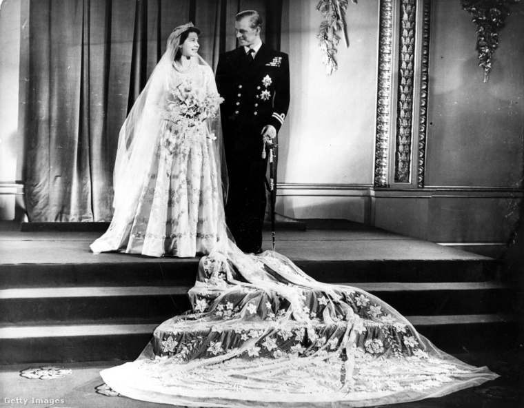 Erzsébet hercegnő és Fülöp herceg esküvőjét a westminsteri apátságban tartották 1947-ben.