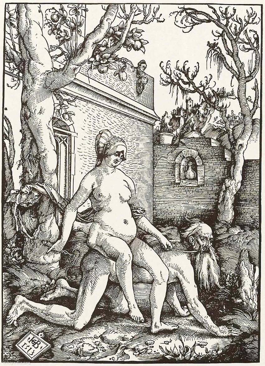A középkori példázatban Phyllis arra kérte Arisztotelészt, hogy szerelmét bizonyítandó ereszkedjen négykézlábra, hadd ülhessen rá, mint egy lóra