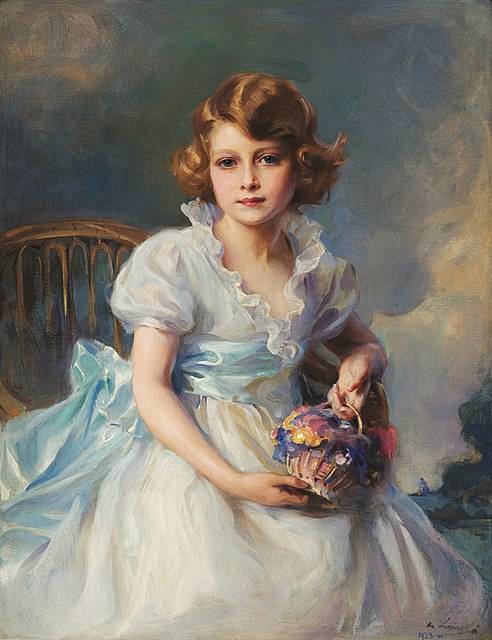 László Fülöp 1933-ban készült festménye a leendő II. Erzsébet királynőről, aki a képen hétéves volt.