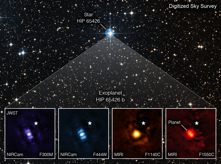 A James Webb képei a 385 fényévnyire keringő HIP-65426b gázbolygóról