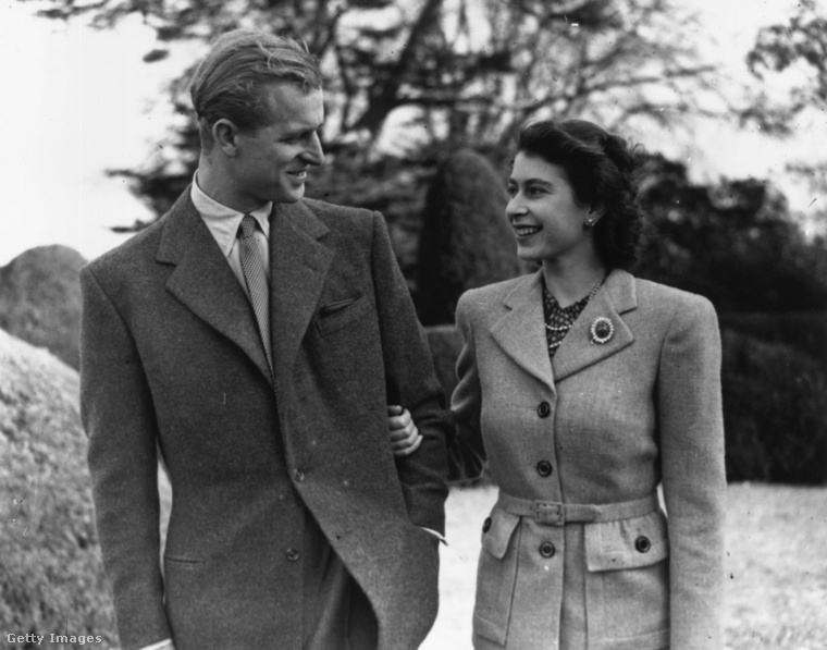 Fülöp herceg és II. Erzsébet királynő 1947-ben.
