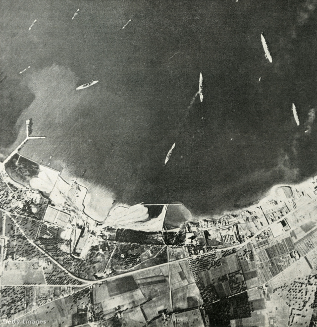 Brit hajók Málta partjainál 1944-ben