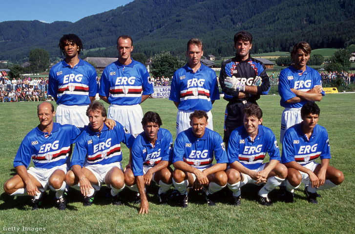 Marco Rossi és Roberto Mancini a Sampdoria csapatában