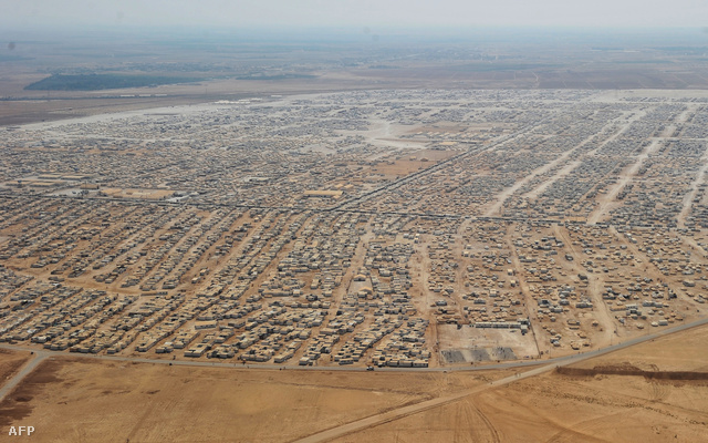 A Zaatari menekülttábor a szír-jordán határon