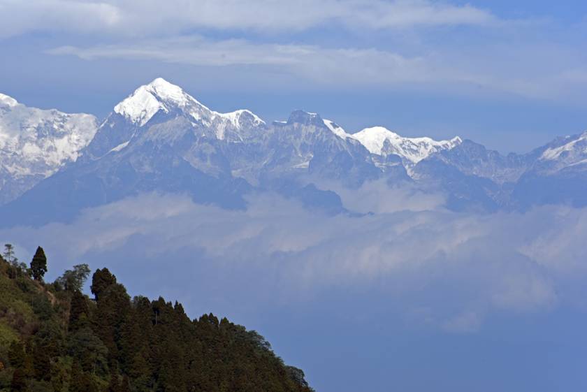 A Kancsendzönga hegycsúcs.