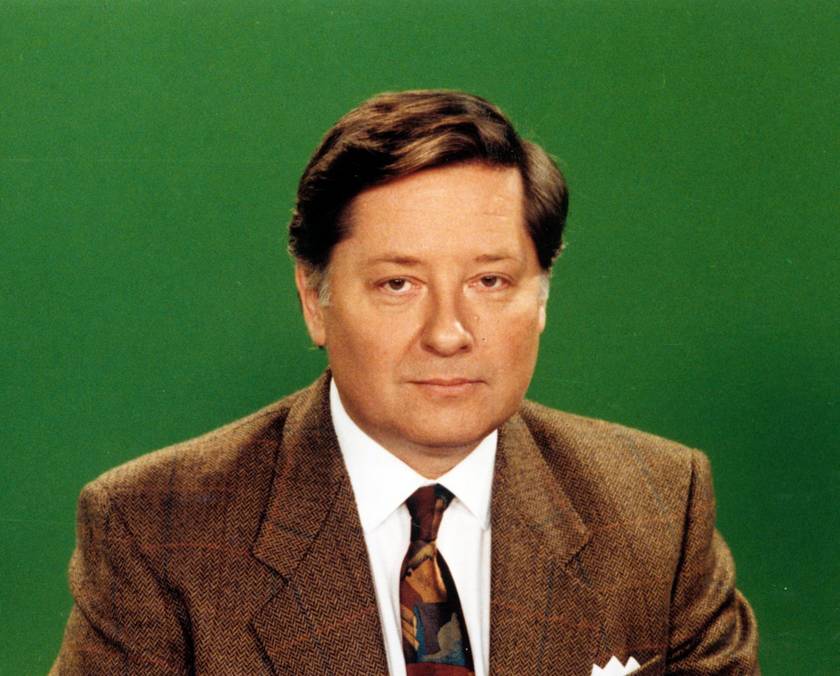 Moldoványi Ákos, a TV Híradó műsorvezetője, szerkesztője 1993-ban.