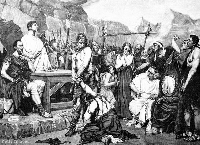 Germán hadifoglyokat árvereznek el a rabszolgapiacon az ókori Rómában