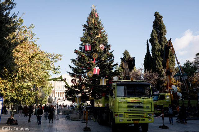 Athén sem fenyőiről híres, mégis gondoskodnak ott is komoly méretű fáról