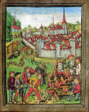 Boszorkányégetés a középkorban (Willisau, Svájc, 1447)