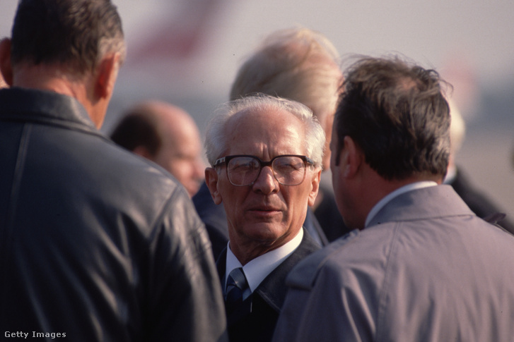 Erich Honecker kelet-német államfő Mihail Gorbacsov szovjet pártfőtitkár látogatásán
