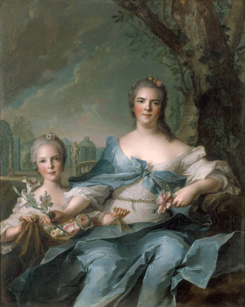 Izabella édesanyjával, Lujza Erzsébet parmai hercegnével