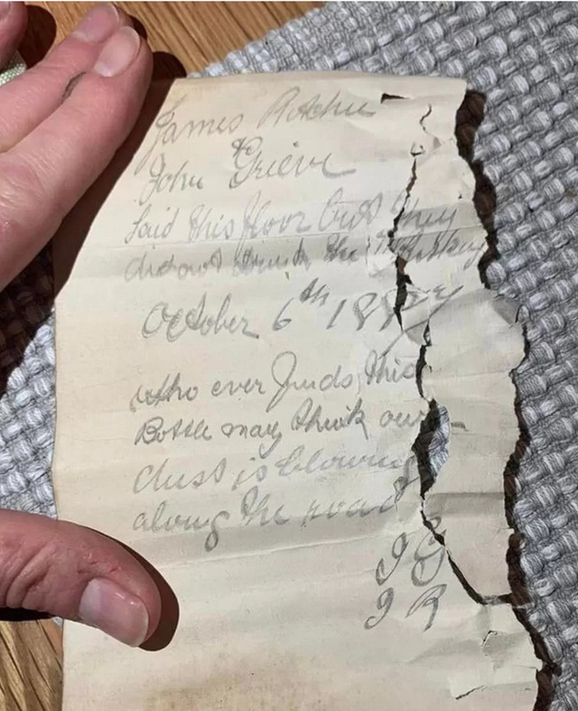 135 éves üzenetet találtak a palackban