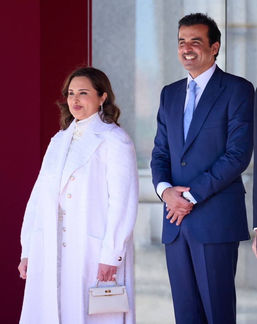 Tamím katari emír és első felesége, Dzsavahír 2022 májusában Madridban jártak.