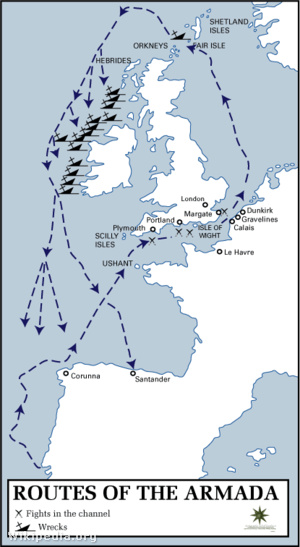 Az Armada útvonala