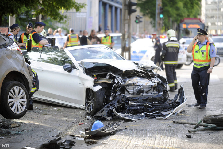 2017 májusában történt a Dózsa György úti baleset: a Mercedest vezető M. Richárd 50 helyett 120-130-as tempóval hajtott a városban