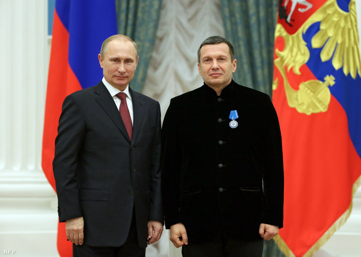 Vlagyimir Putyin és Vlagyimir Szolovjov 2013-ban