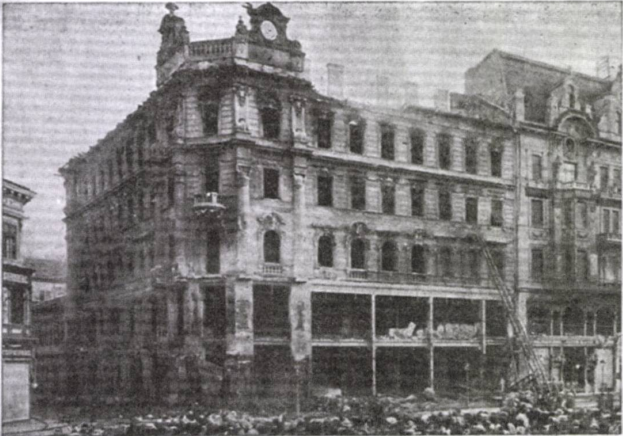 The building of the department store