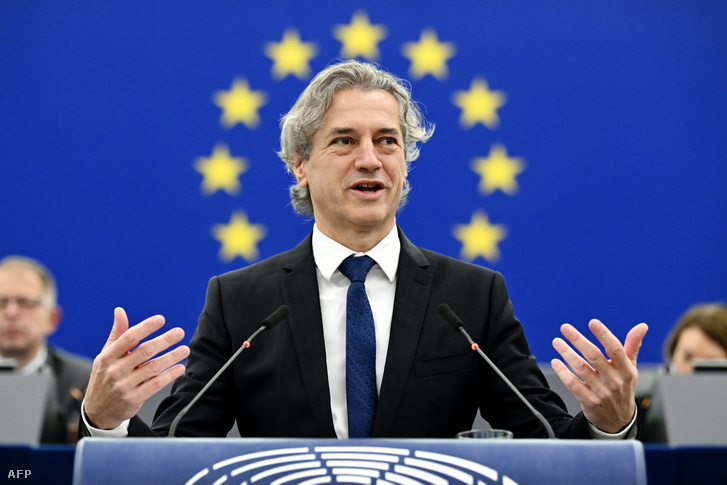 Robert Golob az Európai Parlamentben 2022. december 13-án