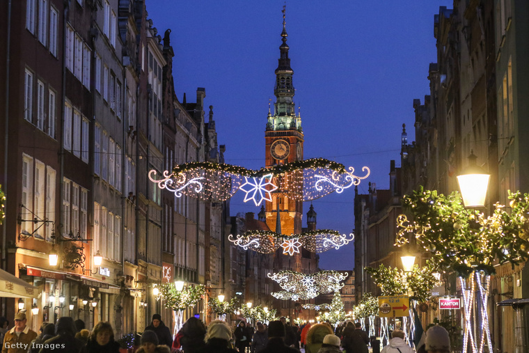 A gdanski karácsonyi vásár. (Fotó: NurPhoto / Getty Images Hungary)