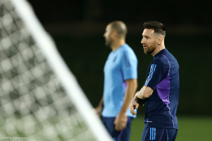 Messi az argentin válogatott szombati edzésén
