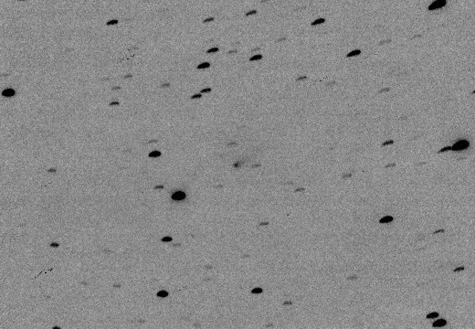 Michael Jäger augusztus 18-ai felvételén már 2 ívperc hosszan követhető az üstökös csóvája.