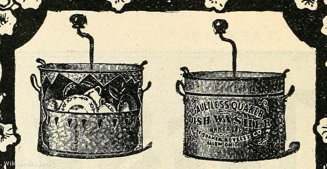 The Faultless Quaker Dishwasher (1896 advertisement)