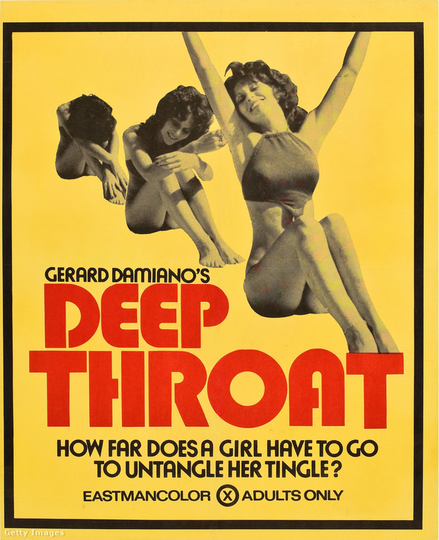 A Deep Throat című pornófilm posztere, rajta Hollywood kedvence, Linda Lovelace