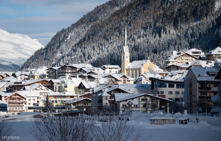 Az ausztriai Tirol tartományban lévő Ischgl település látképe 2019. január 15-én