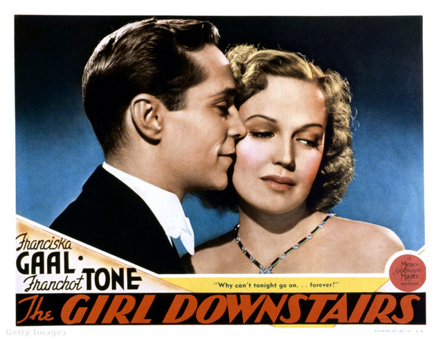 Egyik hollywoodi filmjének (The Girl Downstairs) plakátja (1938)