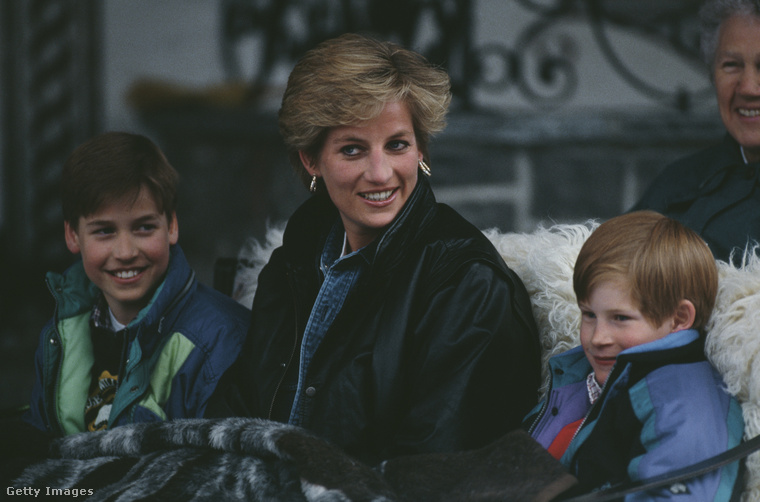 Diana hercegnő a fiaival 1993 márciusában