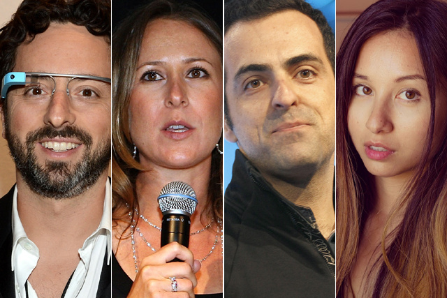 Sergey Brin, Anne Wojcicki, Hugo Barra és Amanda Rosenberg