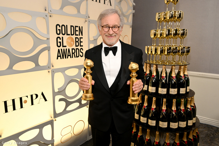 Steven Spielberg a Golden Globe-díjátadón. (Fotó: Michael Kovac / Getty Images Hungary)