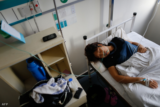 A baleset egyik áldozata egy sanghaji kórházban