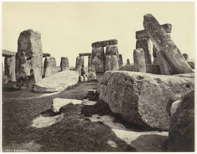 A Stonehenge romos állapotban a 19. század végén