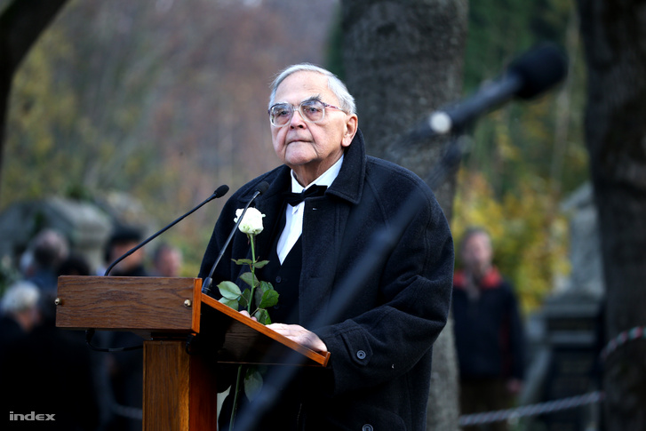 Mécs Imre Göncz Árpád temetésén 2015. november 6-án