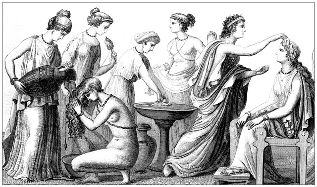 Az ókori nők a fürdőkben gyantázták magukat
