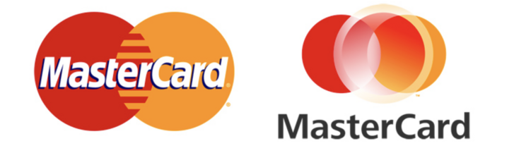 Bal oldalon a MasterCard 1996–2016 között használt logója, jobb oldalon pedig a 2006-os próbálkozás