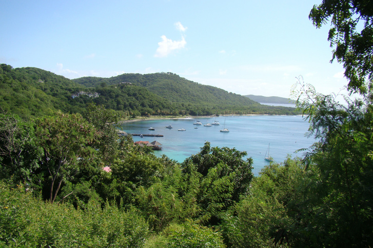 Idilli táj Mustique szigetén