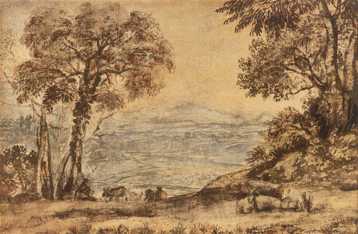 Claude Lorrain jelzéssel Táj pásztorokkal XVIII. század