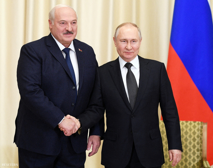 Alekszandr Lukasenka és Vlagyimir Putyin